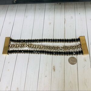 Black and Clear Crystals Magnetic Bracelets‎